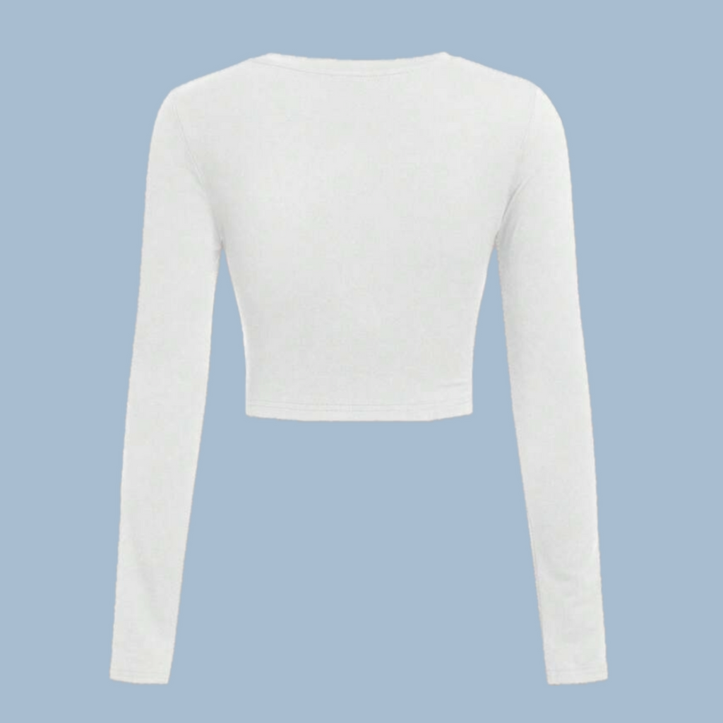 Doe eyed - Fitted + Cropped Long Sleeve Top